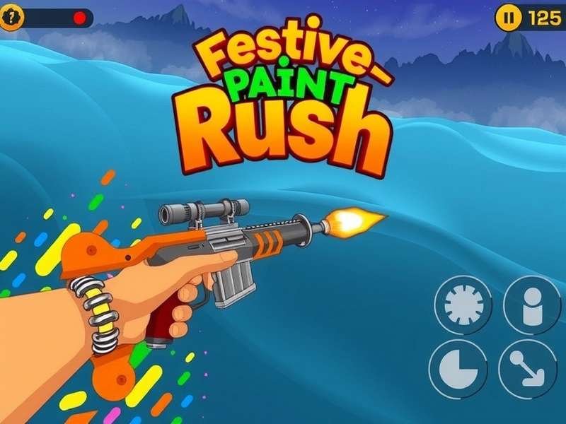 Festive Paint Rush Gameplay